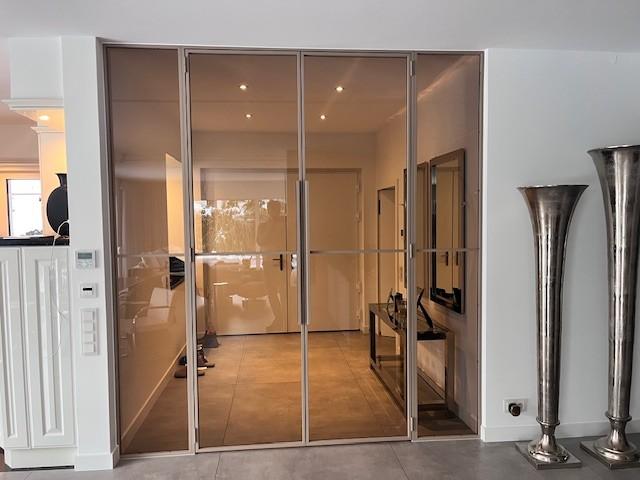 Glastyp: ESG Float 6mm ANTISOL Grau Rahmenfarbe: RAL nach Wahl ( 1019 )